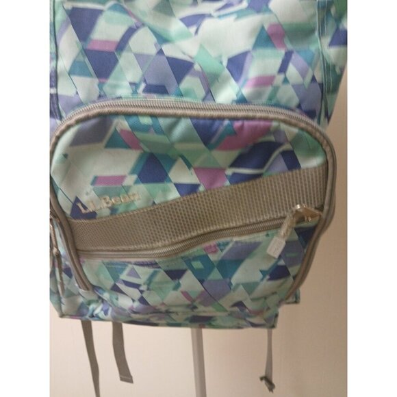 L.L.Bean Deluxe Book Pack Big  Geometric Blue Teal‎ !! - Picture 2 of 11